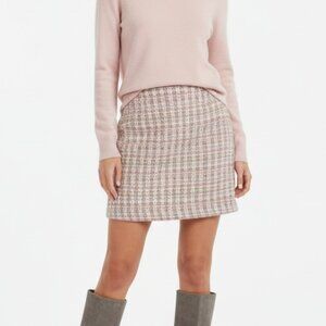 House Of Harlow Pink & White Woven Mini Skirt NEW S